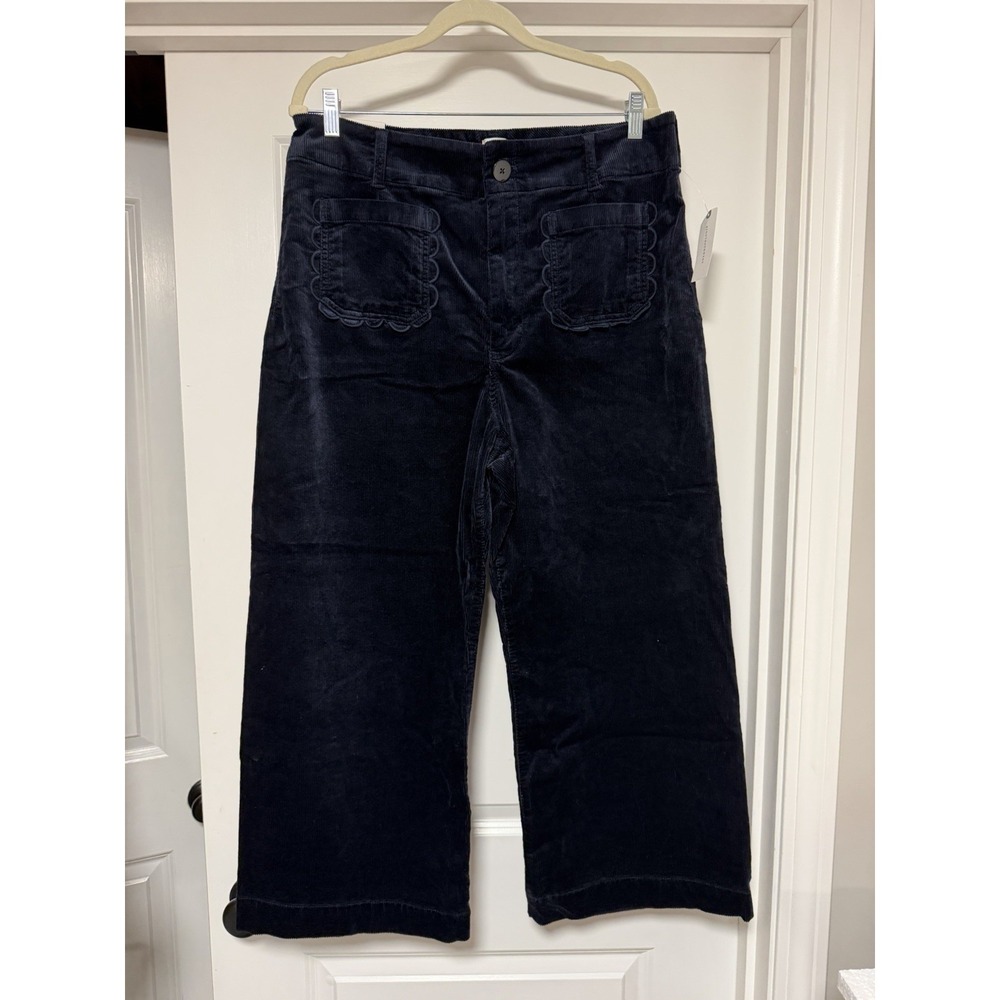 Anthropologie Maeve Colette Crop Wide-Leg Corduroy Pants, Women's Size 33